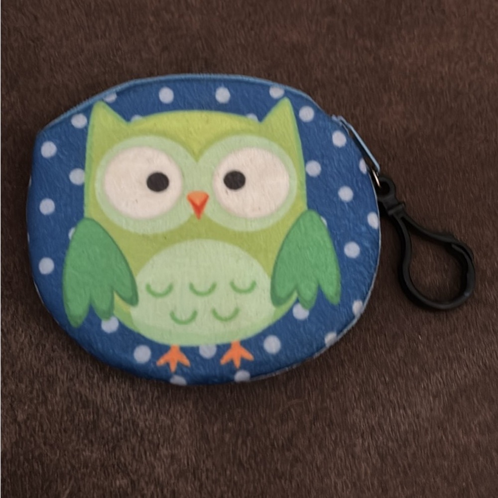 Green Owl Kids Coin Pouch